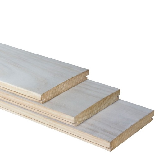 [VS. 1001344480F] Vlonderplank bol accoya | B- Fix systeem | 2.8x19.5x480cm | geschaafd