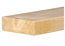 Balk vurenhout | 4.4x14.5x300cm | geschaafd