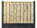 Geïmpregneerd | hout en beton | antraciet | enkel | rotsmotief | incl. plaatsing