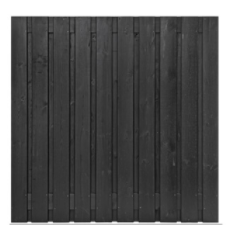 Zwart geïmpregneerd | hout en beton | wit/grijs | incl. plaatsing