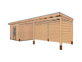 BasicLine buitenverblijf 800x300 | incl. montage
