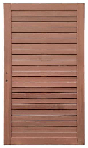 [FC.2250] Modern tuinpoort Rhombus | 13x65mm latten | Keruing hardhout geschaafd