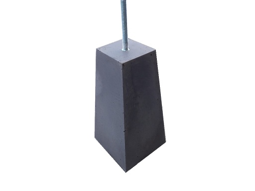 [BET-01 810598] Piramidemodel betonpoer antraciet | incl. stelplaat