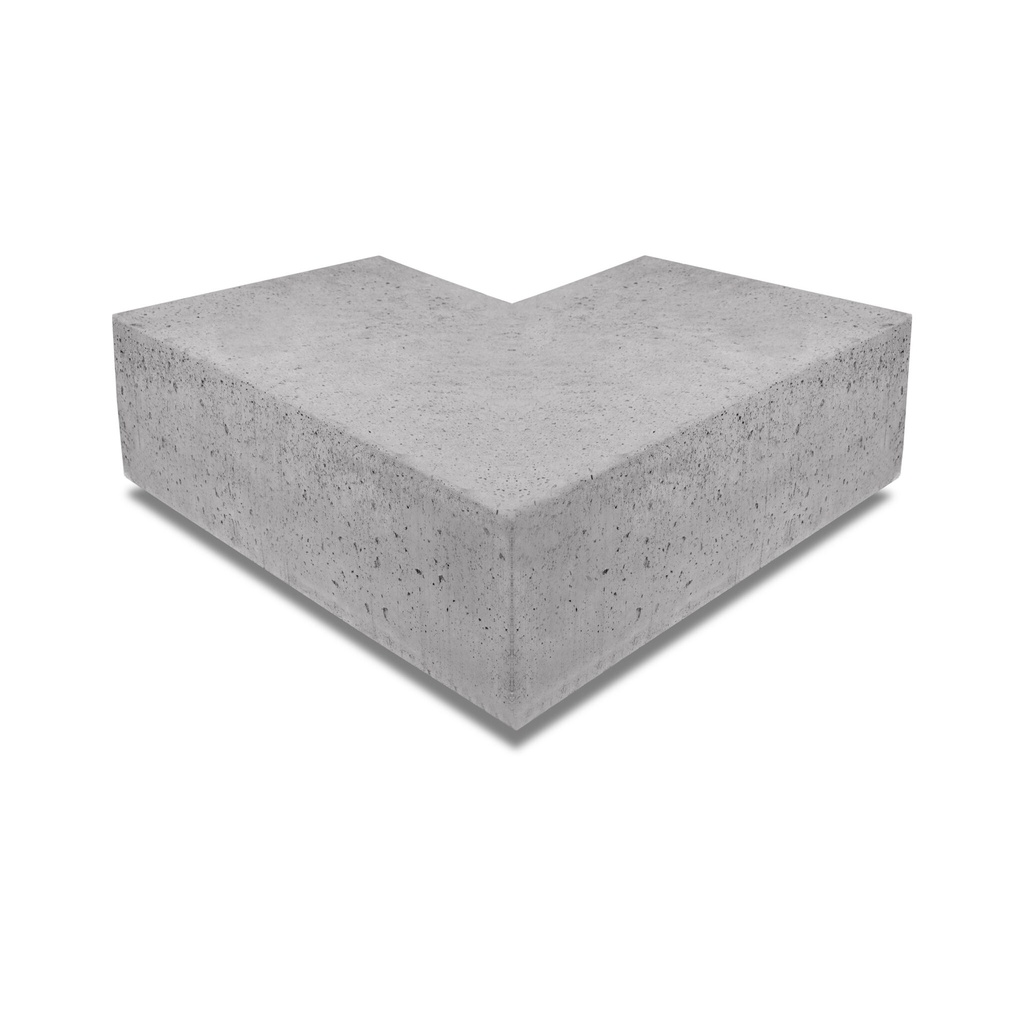 Oudhollandse Arti-Stone Hoekstuk traptreden 90° buiten | 40x20 cm