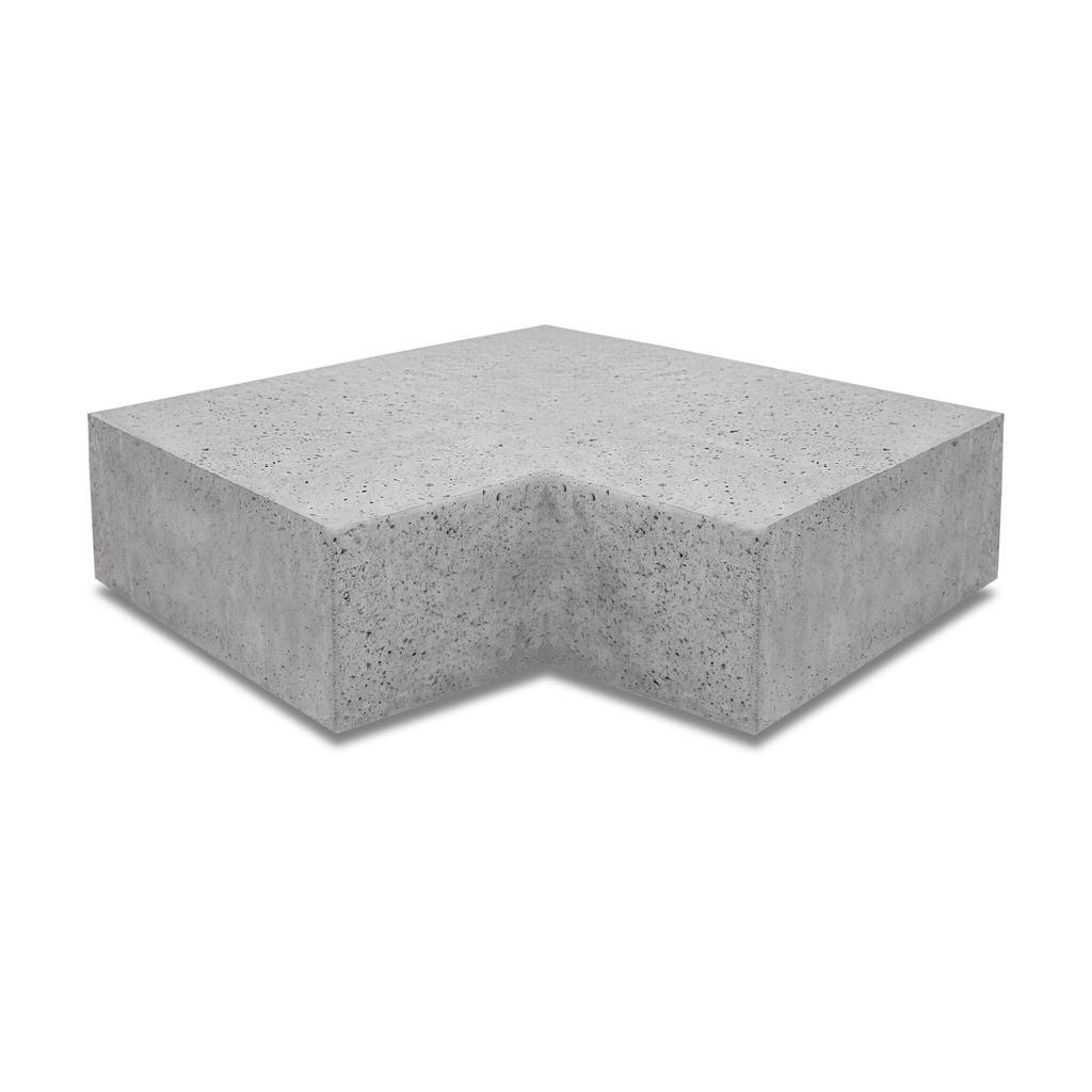 Oudhollandse Arti-Stone Hoekstuk traptreden 90° binnen | 40x20 cm