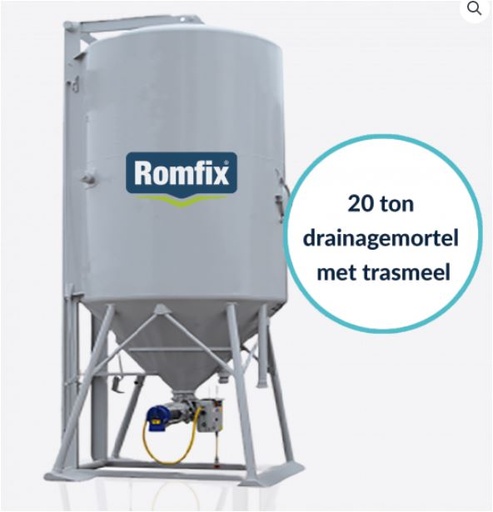ROMFIX® Drainagemortel silo met trasmeel 20 ton