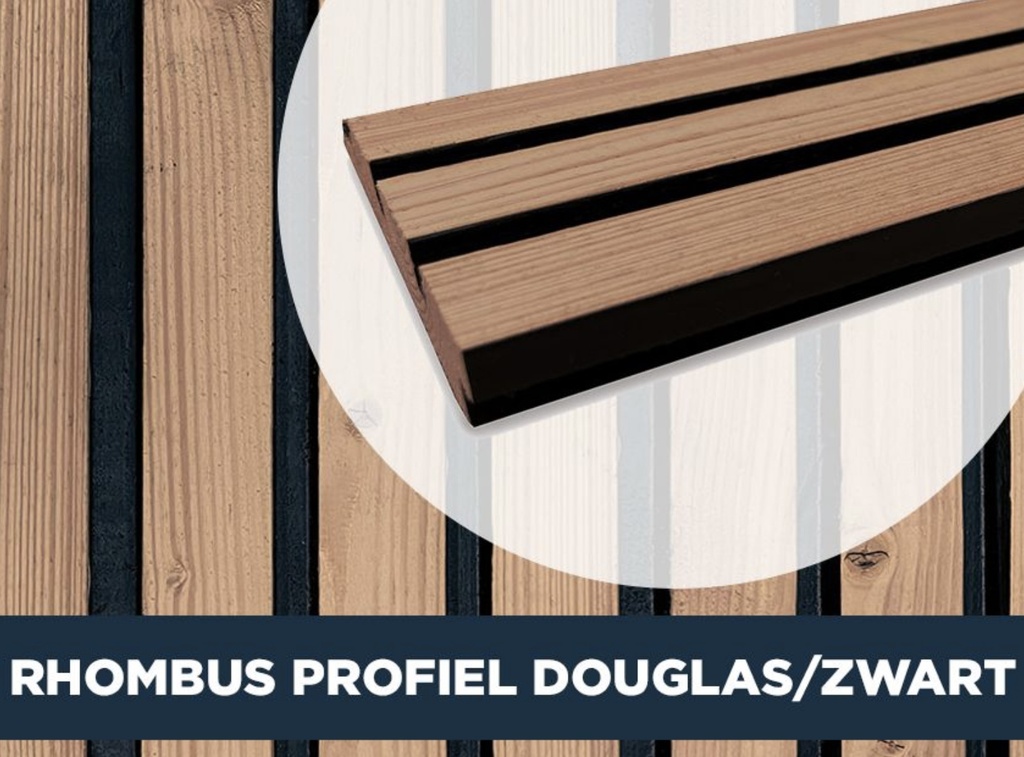 Douglas Trio Rhombus | zwarte kern | 25×140 mm