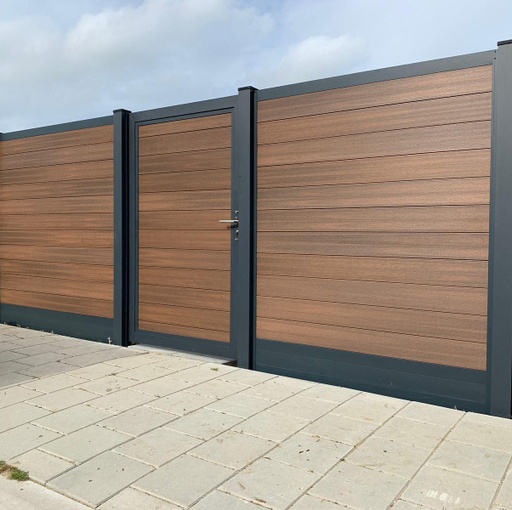 aluWoods DeLuxe | composiet scherm | 5 kleuren composiet 180x200cm