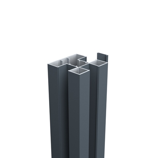aluWoods Budget paal zwart | 75x75mm | 2 lengtes