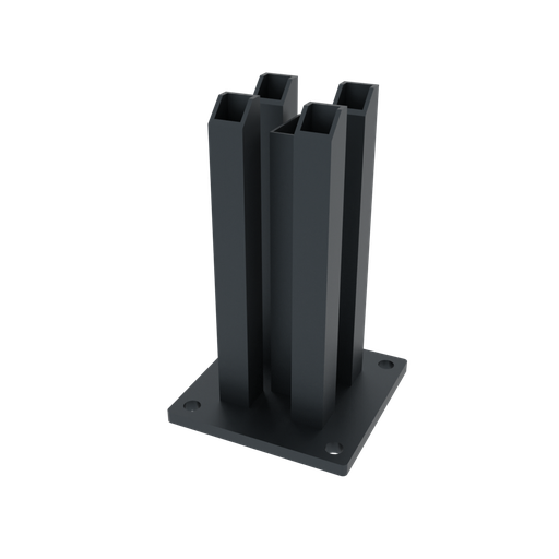 [2497] Voetplaat aluWoods Budget paal