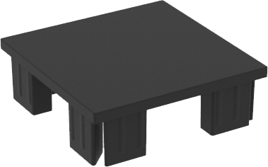 [2658] aluWoods Budget paalkap | 75x75mm | antraciet