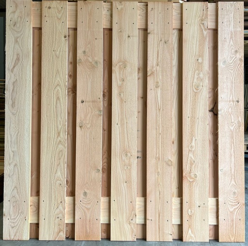 Tuinscherm 180x180 | 13+2 planks | Douglas | 2 keuzemogelijkheden