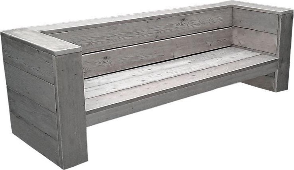 [DH.009475] Lounge bank steigerhout Vuren vintage | 250x83x83cm | bouwpakket