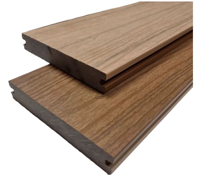 [Duo_Deck_massief_bruin] DuoDeck Massief | 2.3 x 13.8 x 400cm | 2 kleurcombinaties