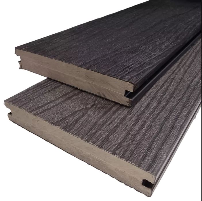 [DuoDeck_massief_grijs/zwart] DuoDeck Massief | 2.3 x 13.8 x 400cm | 2 kleurcombinaties