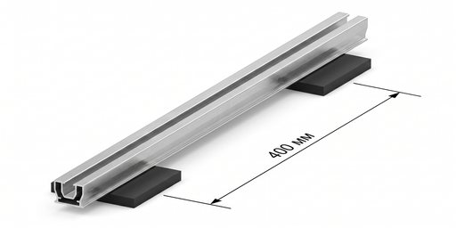 Python rail 25mm hoog inclusief clips | lengte 400cm