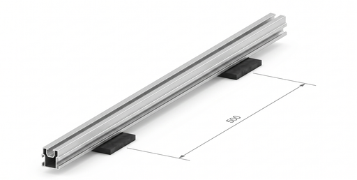 Python rail 40mm hoog inclusief clips | Overspanning max. 50cm &amp; lengte 400cm