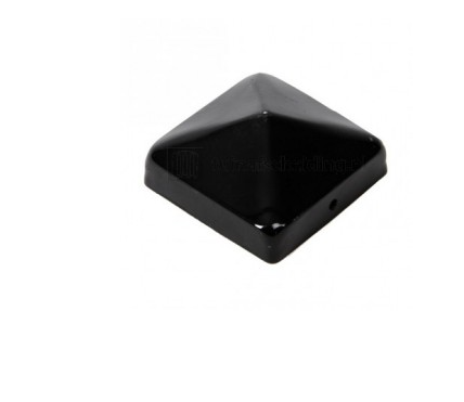 [AFD-030] Paal ornament, piramidevorm - zwart gepoedercoat